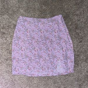 floral mini skirt